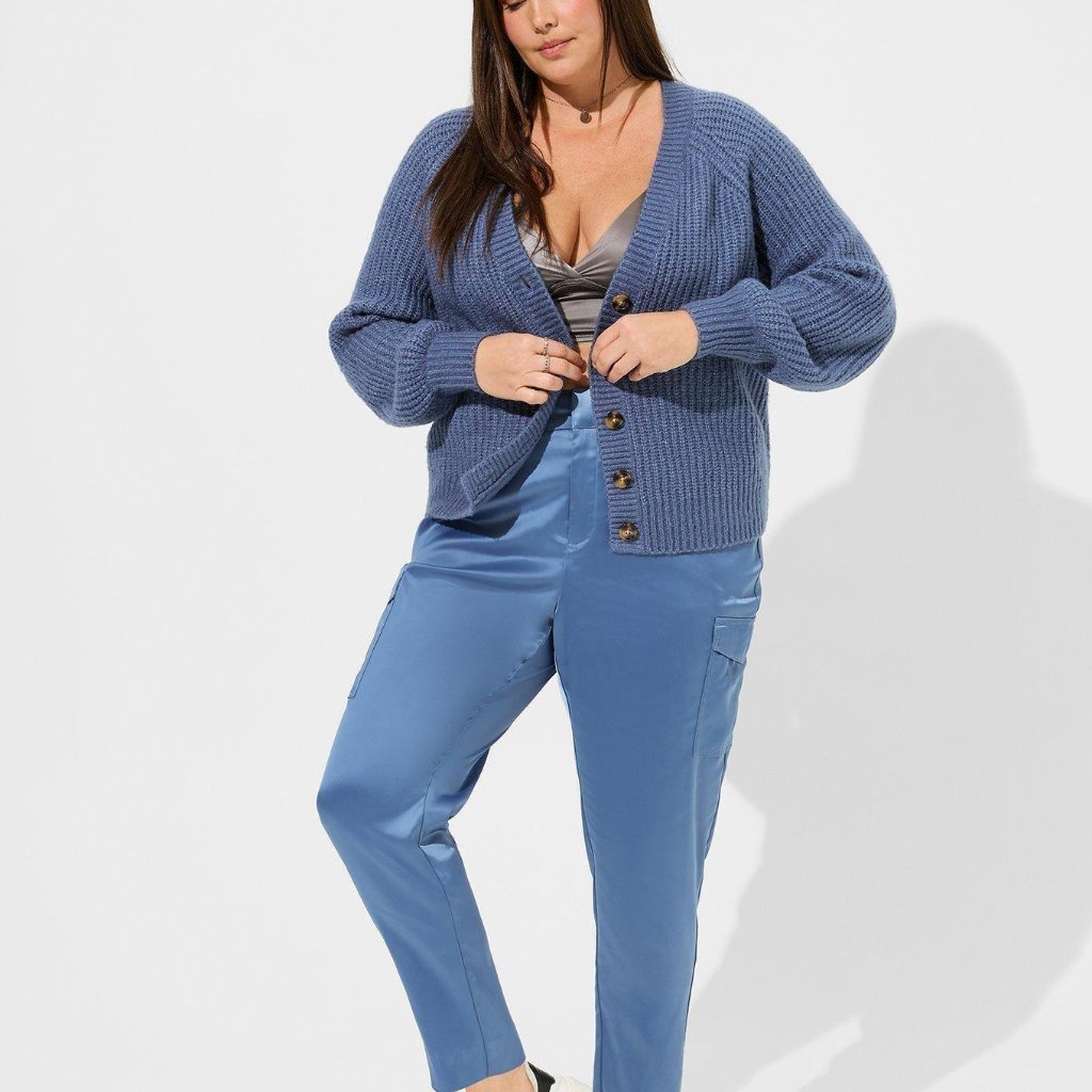 Nwt Torrid Blue Horizon Cardigan Button Front Cardigan Sweater Size Large